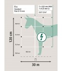 Filet Clôture "Paddock" chevaux mobile longueur 30 m