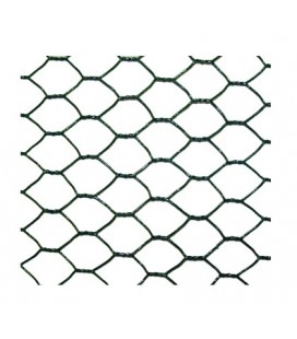 ▷ Grillage à poule maille héxagonale en acier galvanisé plastifié vert - 13  mm - 1 x 5 m au meilleur prix - Grillage à poule