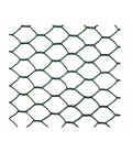 Rouleaux grillage hexagonal plastifié 10 ml- Hauteur 0.5 m - maille 25 mm - diamètre fil 1.00 mm