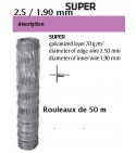 GRILLAGE FORESTIER "SUPER" NOUÉ- fil de 2.5 / 1.9 mm Hauteur - 1500mm, 1600mm, 2000mm