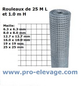 Grillage Maille Clôture Fil Volière Jardin Résistant Flexible 1,2mm 25x25mm  25m