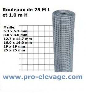 Grillage 13/25 fil 1,45 mm pour volière