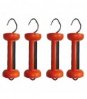 Poignée bi-matière orange cordon (4 pcs)