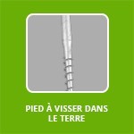 PIED À VISSER dans le terre